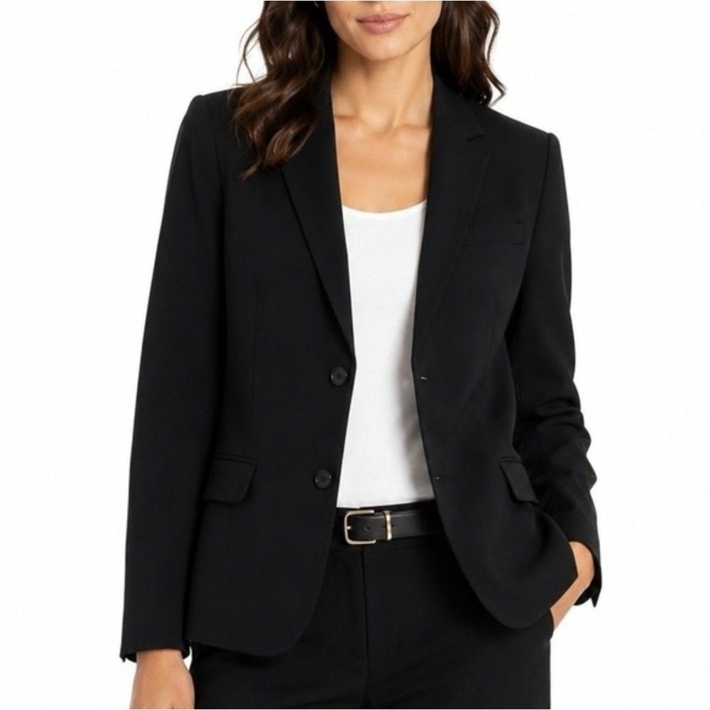 Saint Laurent Paris YSL Black Wool & Silk Blazer Jacket Made in Italy Size XS